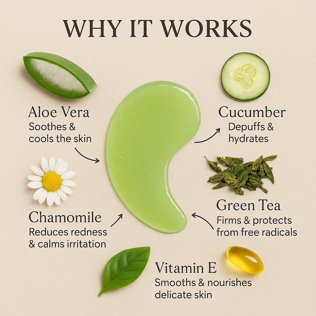 Aloe Vera Collagen Eye Mask - Stella Beauty