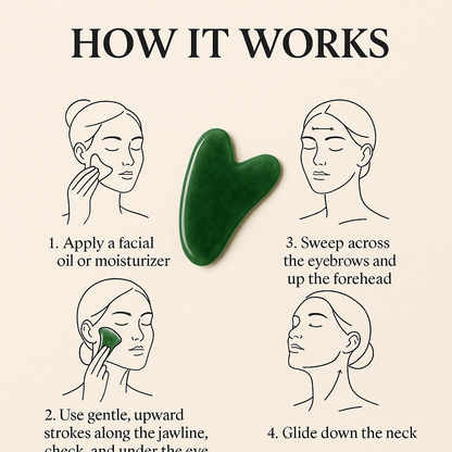 Jade Gua Sha Massager - Stella Beauty