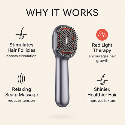 Red Light Therapy Massage Comb - Stella Beauty