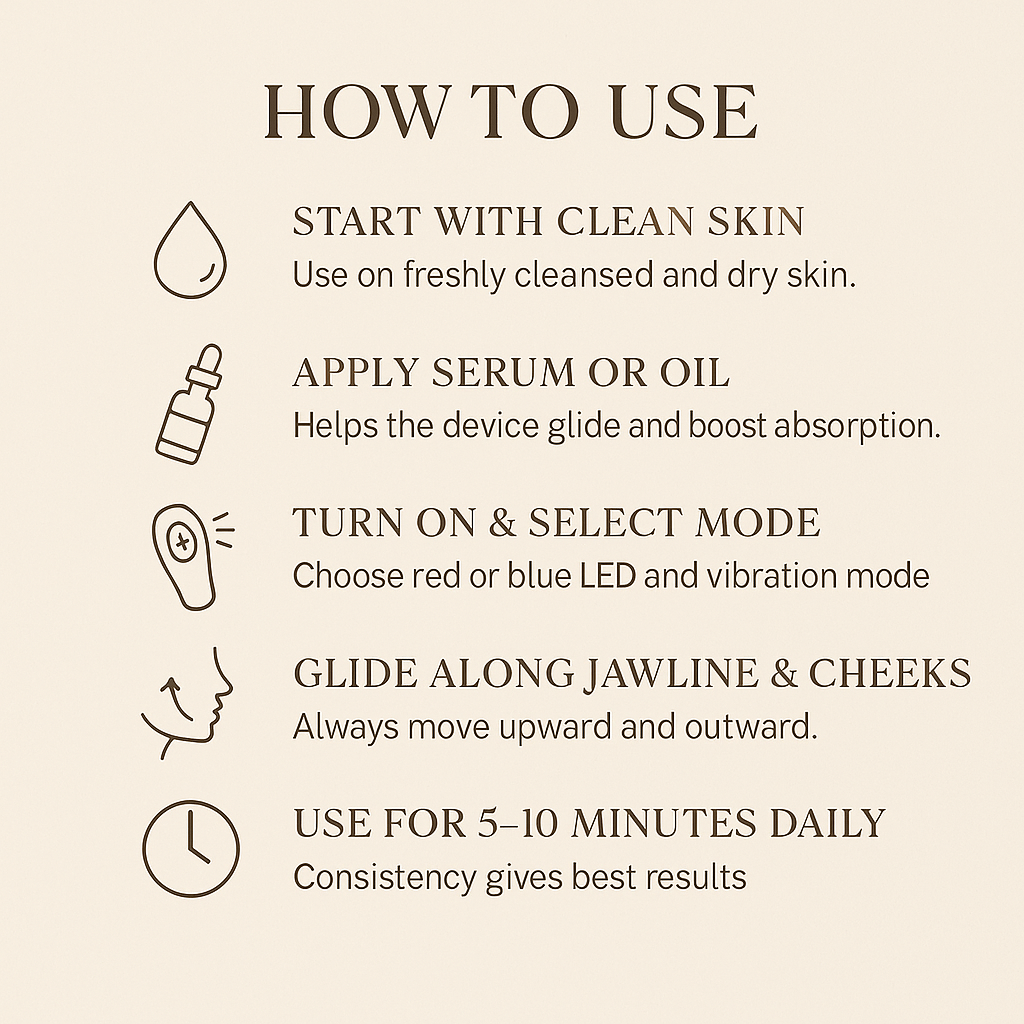 LED Gua Sha by Stella Beauty – Sculpting and Brightening Facial Tool